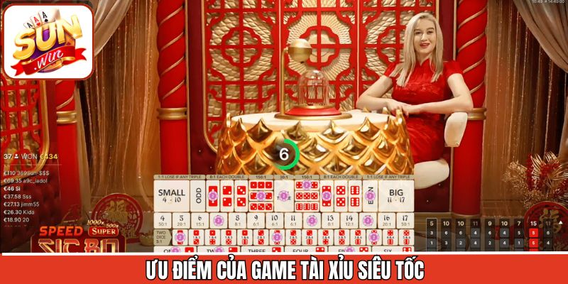 Những ưu điểm nổi bật trong game tài xỉu siêu tốc Sunwin